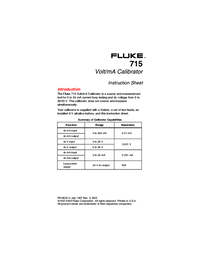 Thumbnail of document Manual - 715 Volt/mA Calibrator